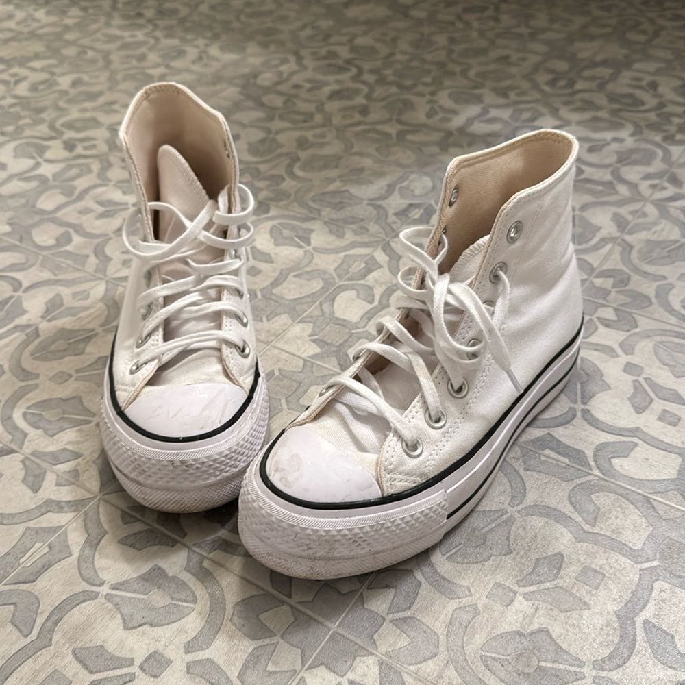 Converse high tops tops with extra height 5.5